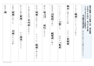 【光村図書】６年漢字プリント　２学期①　
